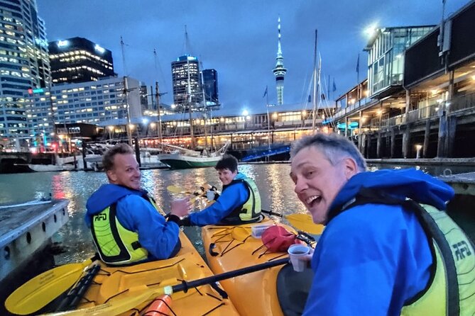 Auckland City Lights Night Kayaking Tour - Sky Tower From the Water: The Lighting Beat You Came For