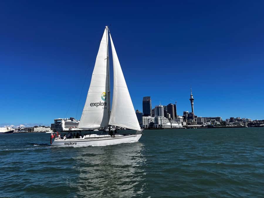 Auckland Harbour 1.5-Hour Sailing Cruise - Past Sky Tower and the Harbour Bridge: the classic photo run