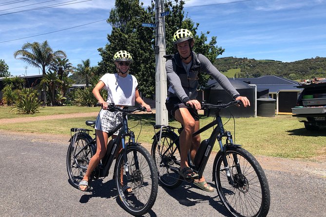 eRide Waiheke 5 bays ride - Food and wine breaks: gelato, Heke Distillery, and wineries like Obsidian
