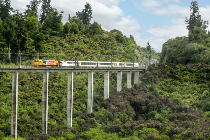 Northern Explorer Train Journey from Auckland to Wellington - Award-winning carriages and the open-air viewing deck